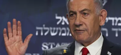 Israeli Prime Minister Benjamin Netanyahu speaks during a press conference in Jerusalem, Wednesday, May 21, 2025. (Ronen Zvulun/Pool Photo via AP)