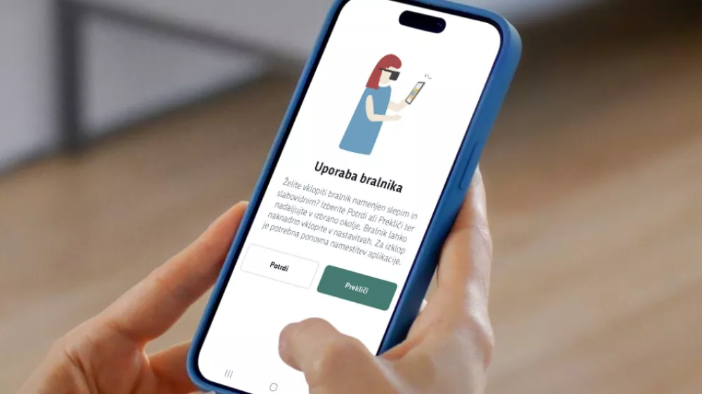 Če nimate težav z vidom, ne potrjujte možnosti uporabe bralnika,  ki je namenjen slepim in slabovidnim. / Foto: Furs