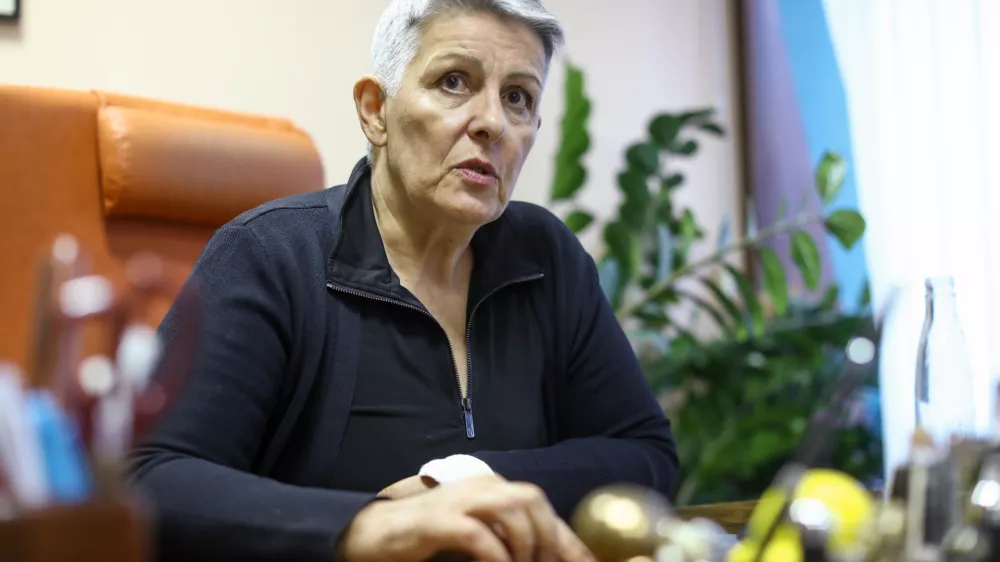 03.10.2024 - Lidija Jerkič - Univerzitetna diplomirana pravnica, predsednica ZSSS in SKEI Slovenije - sindikalistkaFOTO: Luka Cjuha