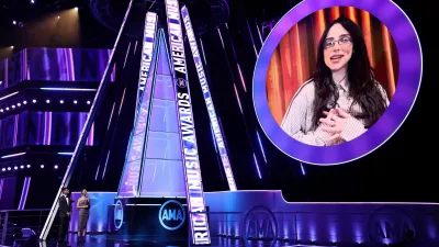 Billie Eilish gives acceptance speech for the Artist of the Year award virtually at the 2025 American Music Awards, in Las Vegas, Nevada, U.S., May 26, 2025. REUTERS/Mario Anzuoni