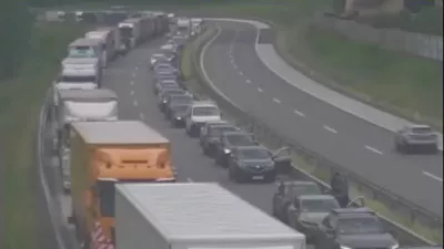 Na dolenjski avtocesti nastaja zastoj. Vir: promet.si