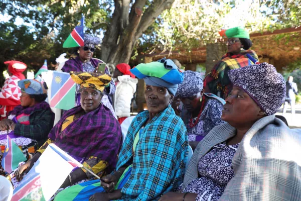 Namibians attend the country's first commemoration for victims of the Herero and Nama genocide, massacred by German colonial forces more than a century ago, in the capital, Windhoek, Namibia, May 28, 2025. REUTERS/Stringer