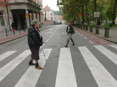 Dan brez avtomobila, prehod za pešce, // FOTO: Luka CjuhaOPOMBA: ZA OBJAVO V SOBOTNI PRILOGI - REPORTAŽA / Foto: Luka Cjuha