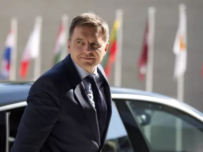 ﻿FILE- In this Friday, Sept. 11, 2015 file photo, Slovakian Finance Minister Peter Kazimir arrives for a meeting of EU finance ministers at the European Council building in Luxembourg. The finance ministers from Portugal, Luxembourg, Slovakia and Latvia are in the runoff to seek the presidency of the eurogroup, the gathering of finance chiefs of the 19 nations that use the euro. (AP Photo/Virginia Mayo, File)