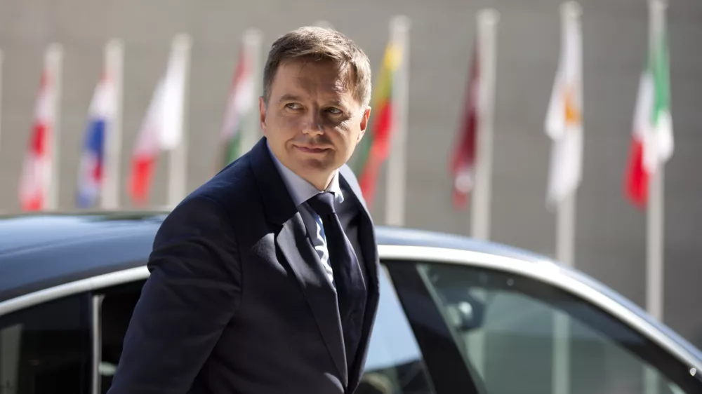 ﻿FILE- In this Friday, Sept. 11, 2015 file photo, Slovakian Finance Minister Peter Kazimir arrives for a meeting of EU finance ministers at the European Council building in Luxembourg. The finance ministers from Portugal, Luxembourg, Slovakia and Latvia are in the runoff to seek the presidency of the eurogroup, the gathering of finance chiefs of the 19 nations that use the euro. (AP Photo/Virginia Mayo, File)