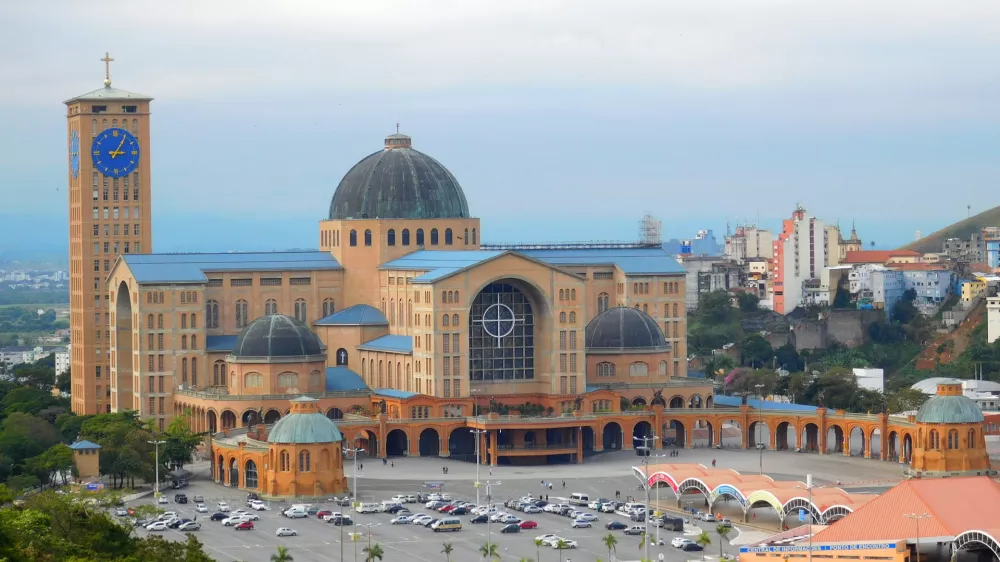 Basilica of the National Shrine of Our Lady of Conception Aparecida, located in the city of Aparecida, State of São Paulo, Brazil.