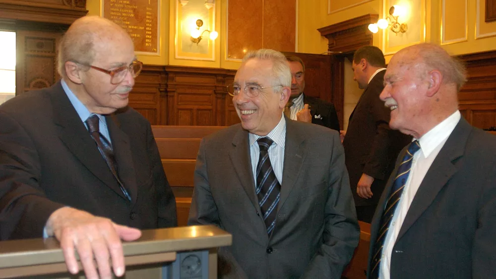 Panevropsko gibanje, Otto Von Habsburg, Alain Terrenoire, France Bučar //FOTO: Jaka AdamičOPOMBA: ZA OBJAVO V DNEVNIKU