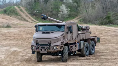 Nova različica samovozne havbice caesar 6x6 mkII po besedah proizvajalca vključuje izboljšave na podlagi izkušenj iz vojne v Ukrajini. Foto: KNDS Group