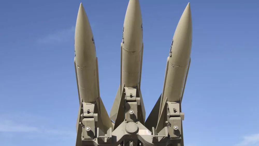 This photo released by the Iranian Defense Ministry, shows Shahin missiles, a local version of the 1970s-era U.S.-manufactured Hawk missile, in Tehran, Iran, Sunday, April 11, 2010. Iran announced the development of a new, more advanced, anti-aircraft system, the defense minister said Sunday on national television. (AP Photo/Iranian Defense Ministry, Vahid Reza Alaei, HO) EDS NOTE: THE ASSOCIATED PRESS HAS NO WAY OF INDEPENDENTLY VERIFYING THE CONTENT, LOCATION OR DATE OF THIS IMAGE.