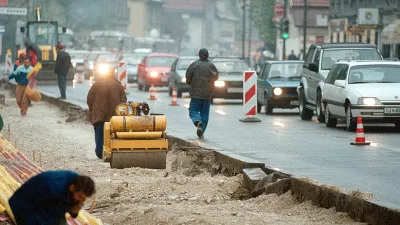 Obnova ceste, gradnja delavec Celovška cesta