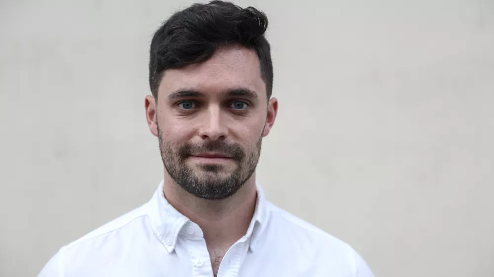 Luka Goršek- 04. 04. 2024 - predkongresno terensko srečanje članov stranke SD, na katerem bodo med drugim kandidati za vodenje SD predstavili svoje volilne programe; prostori bivše Občine Ljubljana - Vič, Trg mladinskih delovnih brigad 7 //FOTO: Jaka Gasar