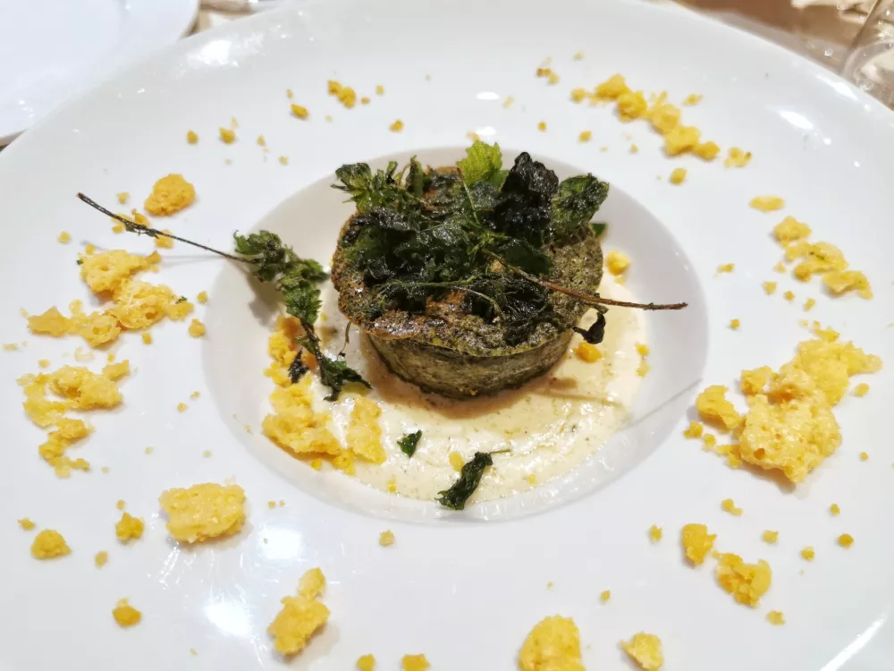 Zeliščni flan v sirovi omaki, Al Monastero