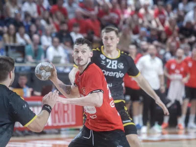 Jaka Malus- 30.05.2025 - prva tekma velikega finala Slovan - Gorenje za naslov državnega prvaka//FOTO: Jaka Gasar