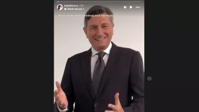 Oznanilo, da bo nekdanji predsednik republike član žirije lepotnega tekmovanja za Miss Universe. Vir: IG