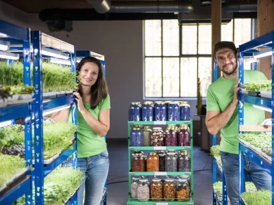 Saša Kržič in Boštjan Šebenikmikrozelenje Šebenik / Foto: Osebni Arhiv Mikrozelenje Šebenik 