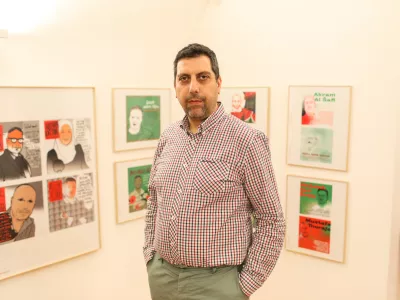 Mahmud Muna, sourednik knjige Daybreak in Gaza, Stories of Palestinian Lives and Culture Foto: Bojan Velikonja