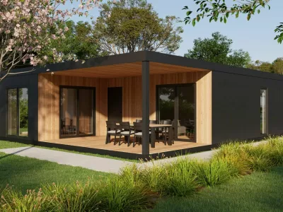 . Ideja, ki jo v podjetju zasledujejo, je, da hiške Cubie kupce povežejo z naravo. Foto; Mizarstvo Hrovat