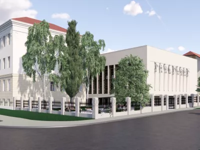 S prenovo naj bi šola pridobila dodatne učilnice, knjižnico in novo zasnovo ter ozelenitev okolice. Foto: arhiv Arhitekti Dobrin