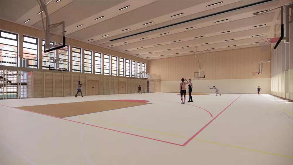 Ljubljanski župan Zoran Janković pričakuje, da se bosta prenova osnovne šole Prule in gradnja telovadnice začeli julija. Foto: arhiv Arhitekti Dobrin