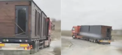 Tovornjak Pajkova mreža Foto: Zajem zaslona/X