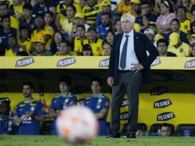 Soccer Football - World Cup - South American Qualifiers - Ecuador v Brazil - Estadio Monumental Banco Pichincha, Guayaquil, Ecuador - June 5, 2025 Brazil coach Carlo Ancelotti REUTERS/Santiago Arcos