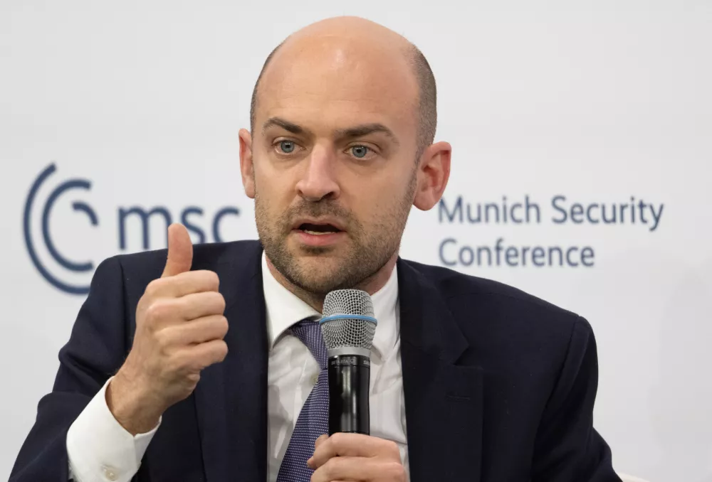 FILED - 15 February 2025, Bavaria, Munich: France's Foreign Minister Jean-Noel Barrot speaks during a session of the 61st Munich Security Conference (MSC) at the Bayerischer Hof conference hotel. Photo: Boris Roessler/dpa