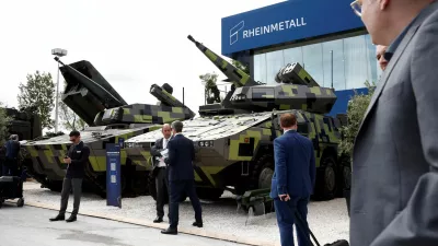 FILE PHOTO: A Skyranger 30 short range air defense turret system manufactured by Rheinmetall is displayed at the Eurosatory international land and air defence and security trade fair in Villepinte, France, June 17, 2024. REUTERS/Benoit Tessier/File Photo