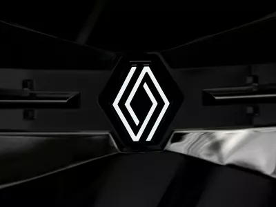 FILE PHOTO: The logo of Renault is seen on a car displayed at the ChangeNOW 2025 summit at the Grand Palais in Paris, France, April 25, 2025. REUTERS/Sarah Meyssonnier/File Photo