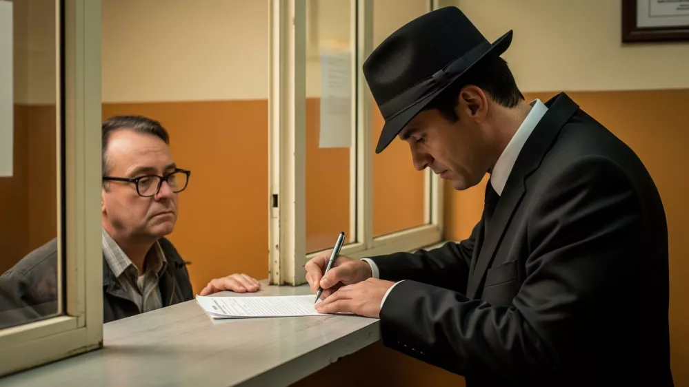 Strokovnjaki opozarjajo, da je mafija orožje zamenjala za izpolnjevanje vlog za evropski denar. Fotografija je nastala s pomočjo umetne inteligence.