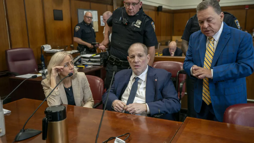 Harvey Weinstein appears in state court in Manhattan for his retrial, Wednesday, June 11, 2025, in New York. (Steven Hirsch /New York Post via AP, Pool)
