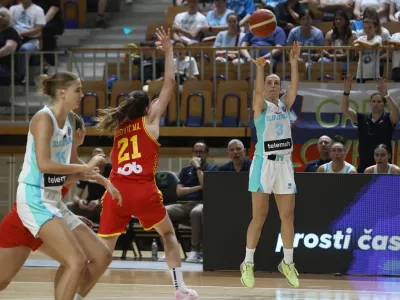 Teja Oblak11.06.2025 - Košarka - Ženska košarkarska reprezentanca - pripravljalna tekma - slovenija črna goraFoto: Luka Cjuha