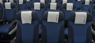 ﻿Rows of seats, installed on board of an Airbus A350 XWB flight-test aircraft, are pictured during a media-day at the German headquarters of aircraft company Airbus in Hamburg-Finkenwerder, April 7, 2014. European planemaker Airbus unveiled on Monday the first cabin for its new mid-sized twin-engined airliner, the A350 XWB, vowing to avoid a repeat of the delays caused by cabin design changes on its bigger A380 super jumbo. REUTERS/Fabian Bimmer (GERMANY - Tags: TRANSPORT TRAVEL)