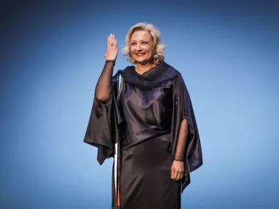 Maribor, SNG Maribor.Zakljucek festivala Borstnikovo srecanje s podelitvijo festivalskih nagrad, ki se ga je udelezila tudi ministrica za kulturo Asta Vrecko.