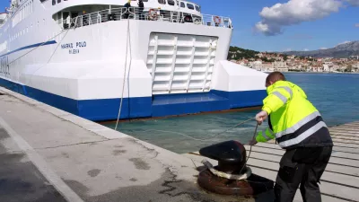 25.03.2014., Sportski centar Gripe, trajektna luka, Split - Odrzana vjezba spasavanja trajekta Marco Polo od eksplozivnih naprava. Photo: Tino Juric/PIXSELL