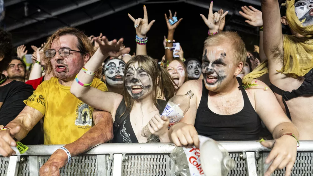Festivalgoers are seen during the Bonnaroo Music & Arts Festival on Thursday, June 12, 2025, in Manchester, Tenn. (Photo by Amy Harris/Invision/AP)