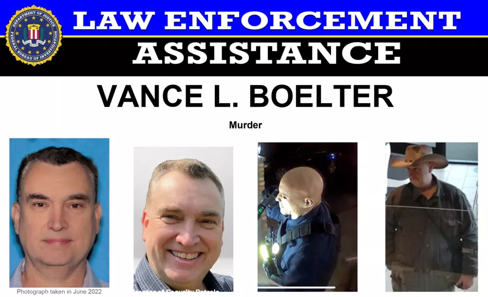 An FBI poster shows images of 57-year-old Vance Luther, the primary suspect involved in the shooting deaths of senior Democratic state assemblywoman Melissa Hortman and her husband, in Minneapolis, Minnesota, U.S., released on June 14, 2025.  FBI/Handout via REUTERS ATTENTION EDITORS - THIS PICTURE WAS PROVIDED BY A THIRD PARTY