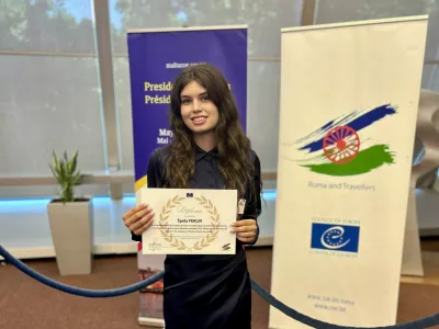 Špela Ferlin, nagrajenka Sveta EvropeFote: Martin Mlynar