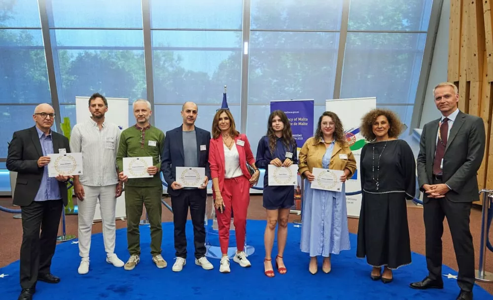 Nagrajenci Sveta Evrope za novinarske dosežke v letu 2025Foto: Martin Mlynar