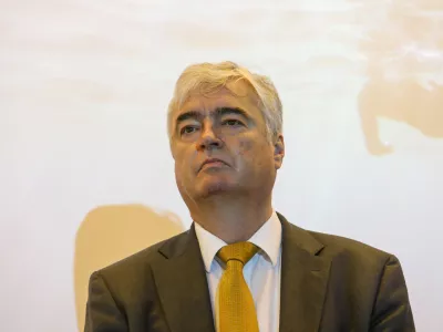 Milan Zver02.04.2024 - novinarske konference predsednika SDS Janeza Janše in evropskega poslanca Milana Zvera, na kateri bosta razkrila interne dokumente Evropske komisije v povezavi z obiskom podpredsednice Evropske komisije Vere Jourove v Sloveniji.Foto: Luka Cjuha