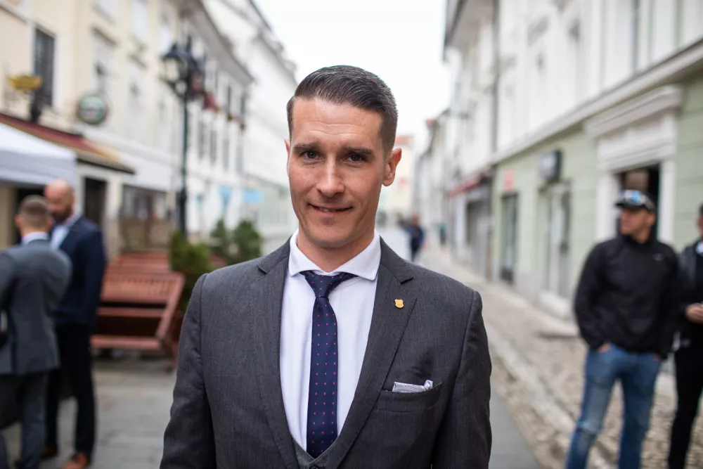 podžupan Kranja Janez Černe - 03.11.2022 – Kranj - Lokalne volitve 2022 – predstavitev kandidature kandidata Socialnih demokratov Matjaža Rakovca za župana Mestne občine Kranj //FOTO: Bojan Velikonja