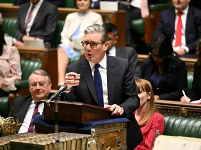 FILE PHOTO: Britain's Prime Minister Keir Starmer delivers a statement at the House of Commons in London, Britain, June 26, 2025. ©House of Commons/Handout via REUTERS THIS IMAGE HAS BEEN SUPPLIED BY A THIRD PARTY. MANDATORY CREDIT. IMAGE MUST NOT BE ALTERED./File Photo