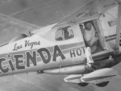 Najdaljši polet na svetu, Las Vegas 1959.Polet je trajal 64 dni.Cessna 172