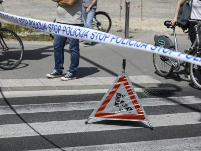 05.06.2025 - Simbolična fotografija Policija - prometna nesteča - policijski trakFoto: Luka Cjuha