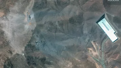 A closer satellite view shows the ridge at Fordow underground complex, after the U.S. struck the underground nuclear facility, near Qom, Iran June 22, 2025.   MAXAR TECHNOLOGIES/Handout via REUTERS  THIS IMAGE HAS BEEN SUPPLIED BY A THIRD PARTY. NO RESALES. NO ARCHIVES. MANDATORY CREDIT. DO NOT OBSCURE LOGO.