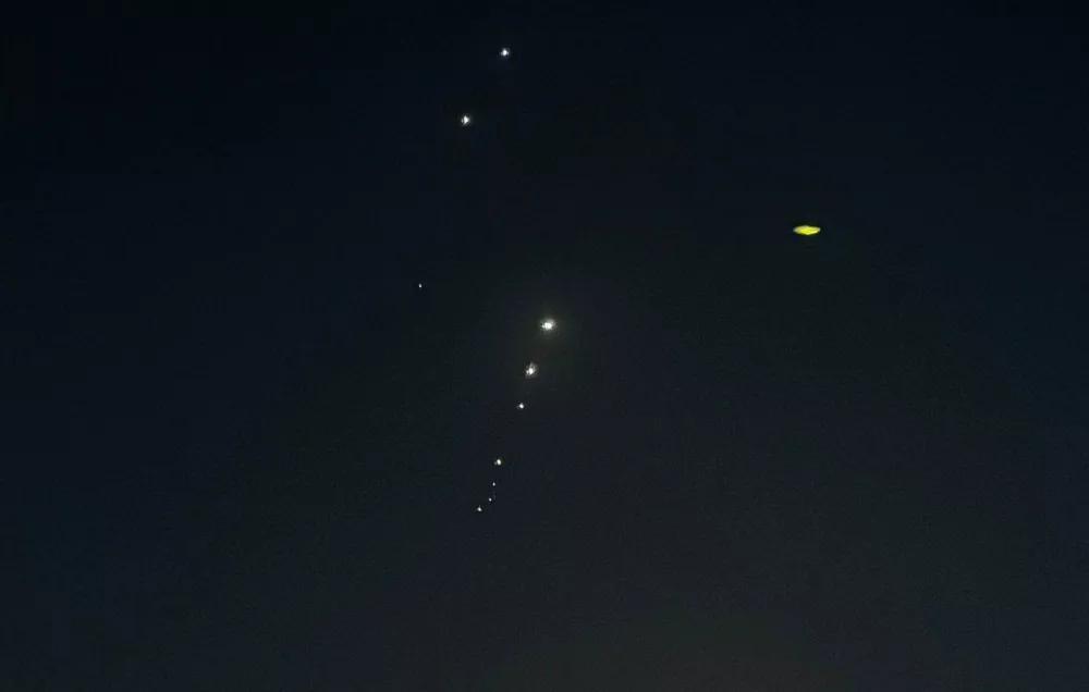 Interceptor missiles are fired, after Iran's armed forces say they targeted the Al-Udeid base in a missile attack, as seen from Doha, Qatar, June 23, 2025. REUTERS/Stringer