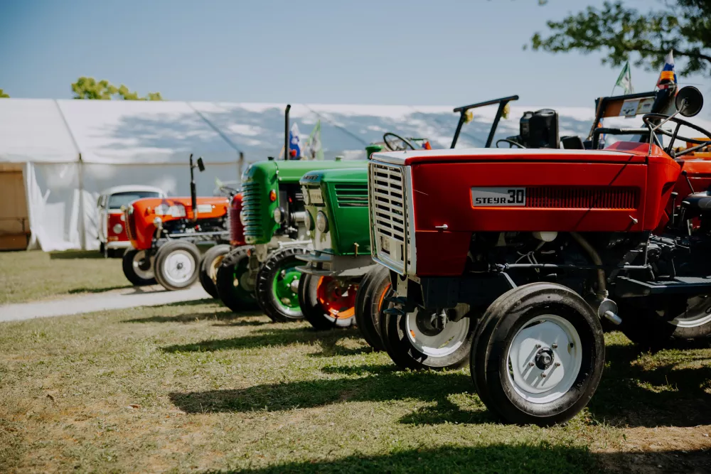 Na svoj račun so prišli tudi ljubitelji starodobnih traktorjev. / Foto: Anej Ferko