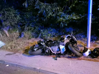 Nekaj dni po hudi nesreči je motorist v bolnišnici umrl. / Foto: Pgd Steklarna Rogaška Slatina