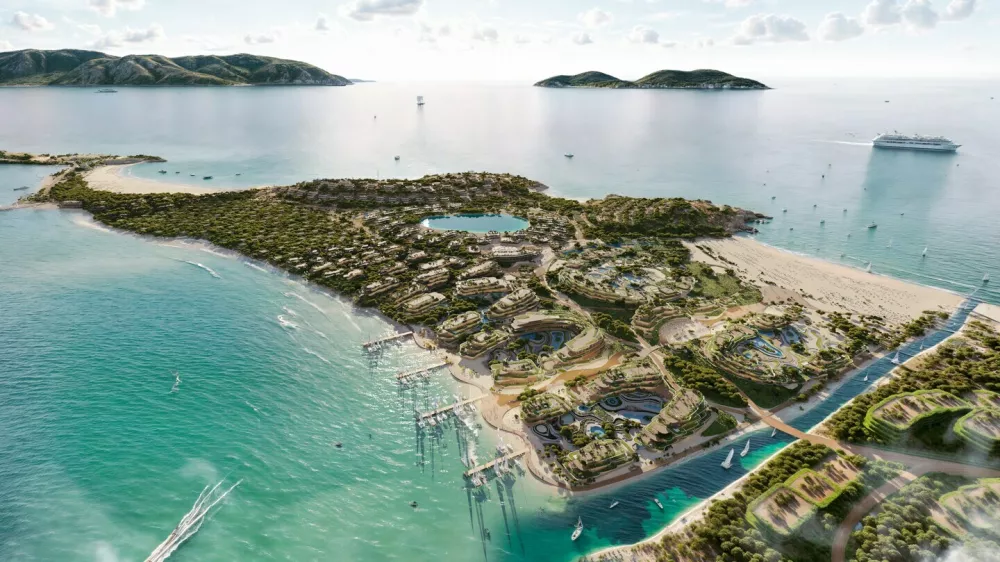 Načrt za otok Sazan.