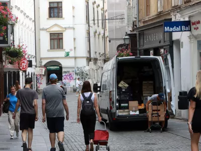 24.06.2025 -prometni kolaps v stari Ljubljani, dostavaFoto: Tomaž Skale