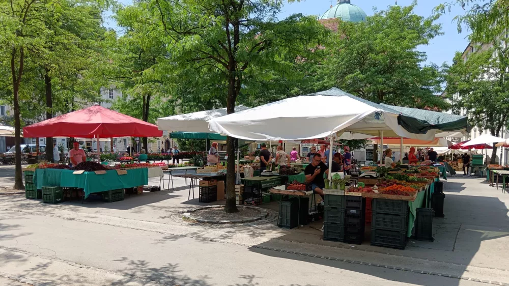 Češnje, ljubljanska tržnica, sadje, branjevec, branjevka.